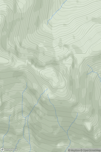 Thumbnail image for Am Bodach [Loch Leven to Rannoch Station] showing contour plot for surrounding peak